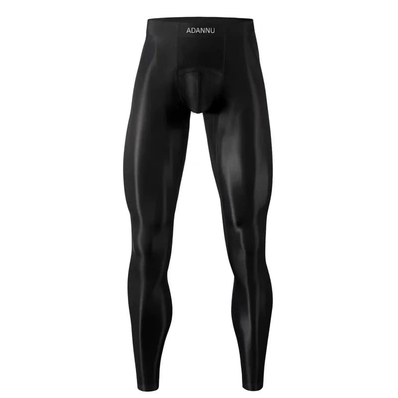 [Detailed Drawings In English]New Men's Sexy Sports Long Leggings Lightweight And Breathable Silk Stockings Ice Silk O1O7