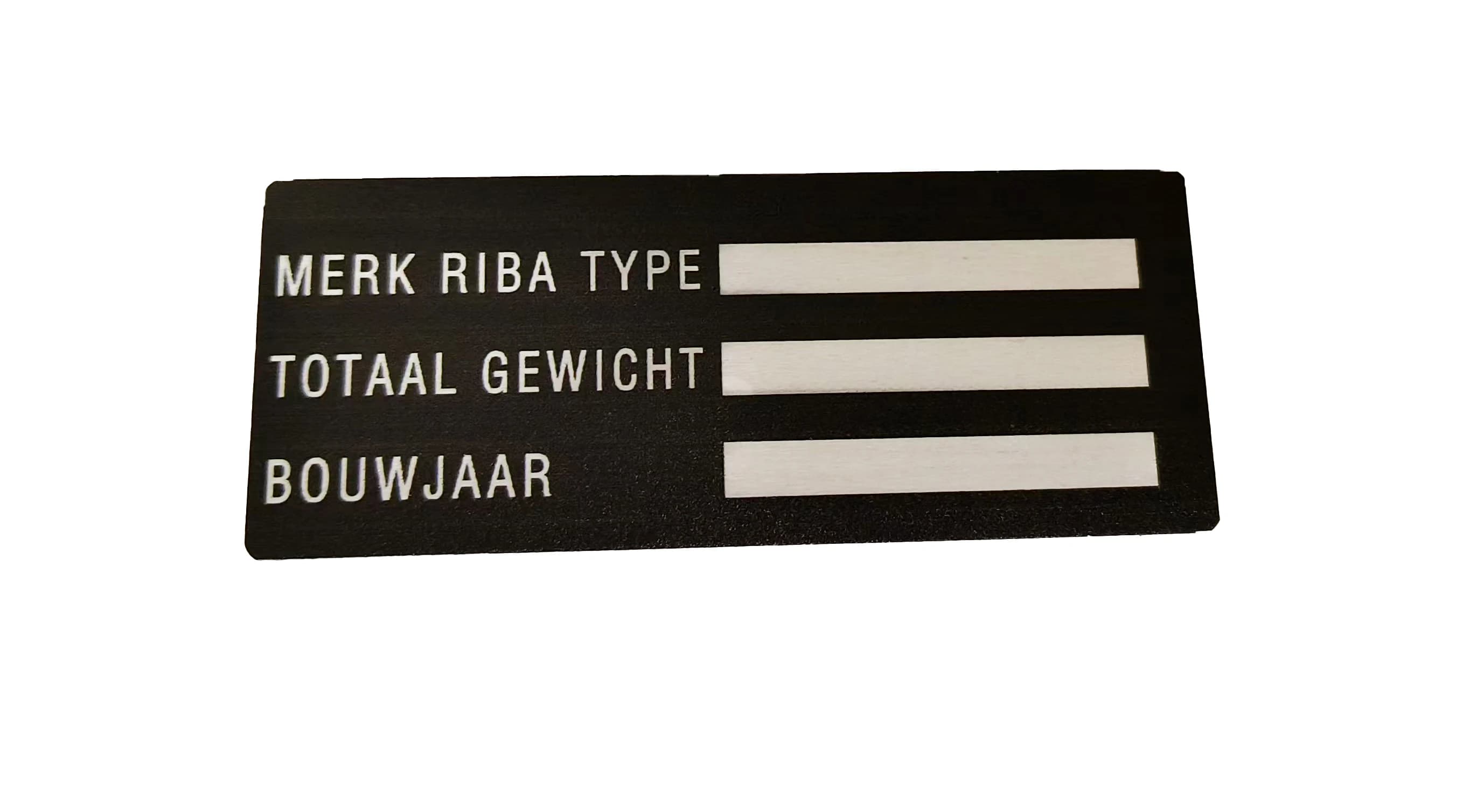 Aluminum Blank or Custom Engraved TRAILER WEIGHT PLATES PLANT FLATBED MIN-DIGGER ALL CHASSIS-PLATES