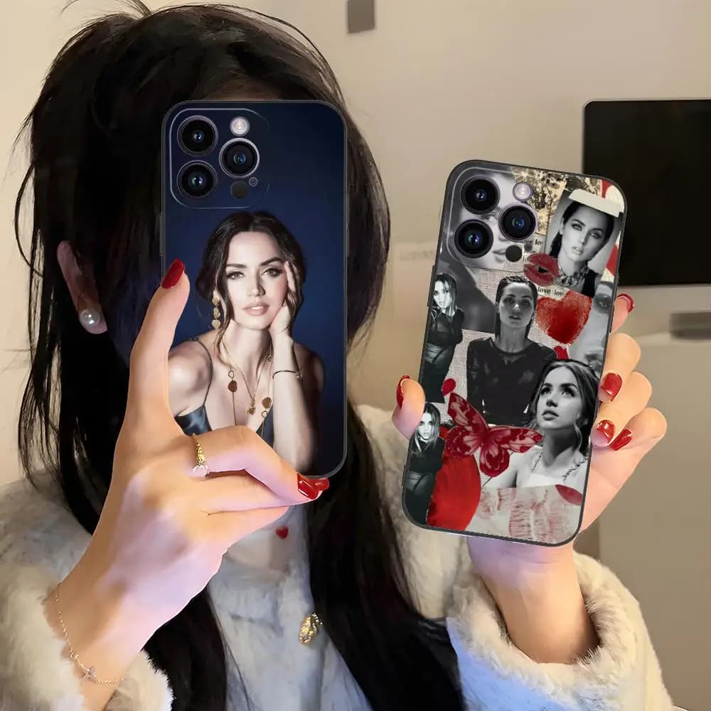 Ana de Armas Phone Case for iPhone 18 17 16 15 14 13 12 11 X XR XS 8 7 Air Pro Max Plus Mini Soft TPU Shockproof Cover