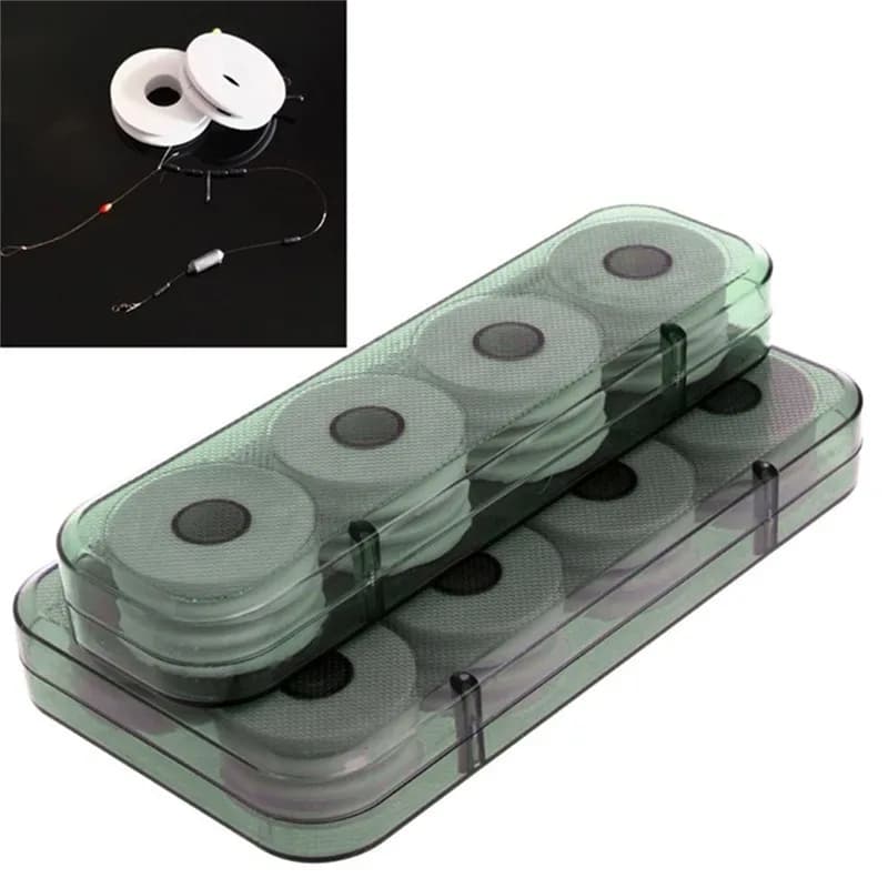 Scatola porta filo da pesca in schiuma da 8/16 pezzi, bobine per lenza, asta per avvolgimento, porta esche, ami e rig, custodia per attrezzatura da pesca Pesca