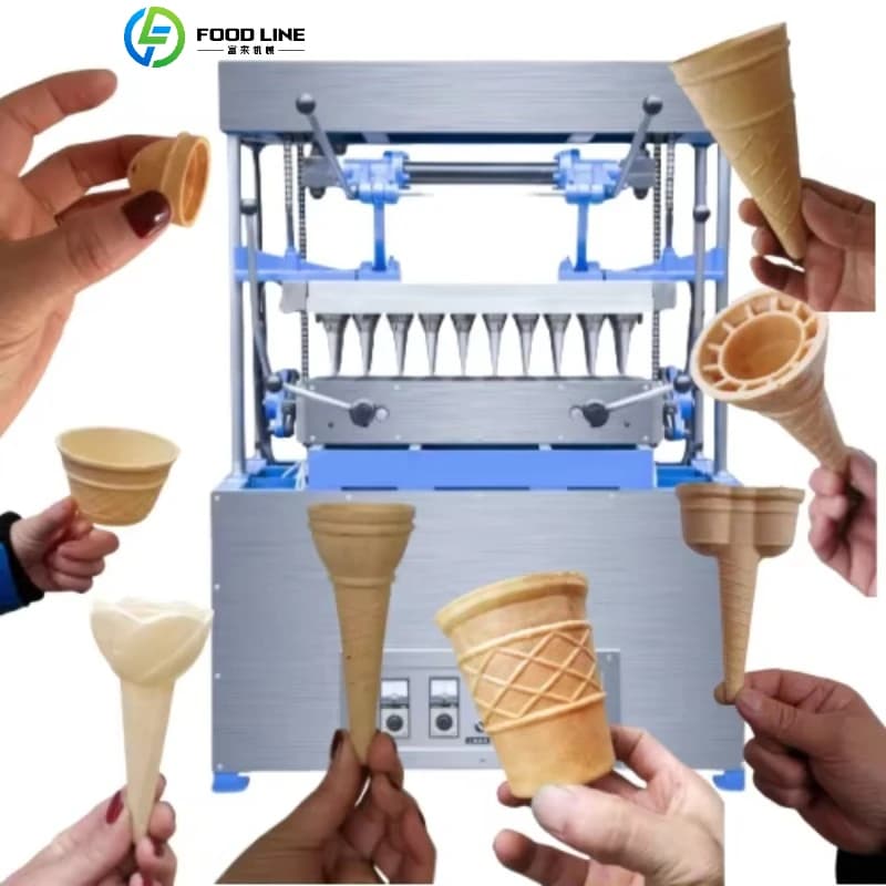 Macchina Industriale Automatica per Coni Gelato Personalizzati, per Uso Commerciale