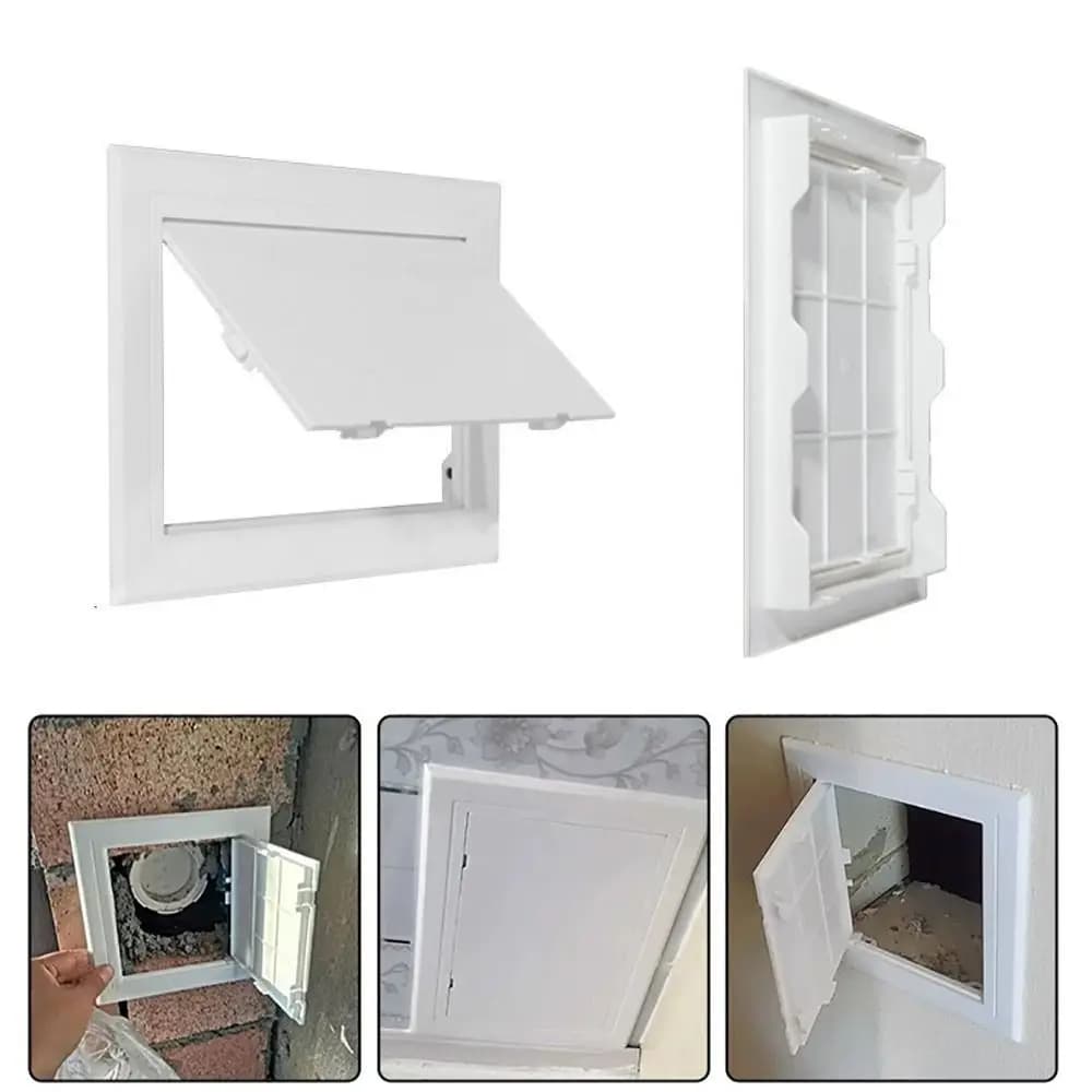 Mew Pannello di accesso bianco Porta in plastica autoadesiva Foro di ispezione Portello di accesso incernierato Porte da parete Soffitto
