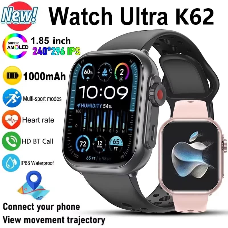 Nuovo Smartwatch Amazfit Watch Ultra K62 2026 per Uomo e Donna, 1000mAh, AMOLED, 100+ Sport, Cardiofrequenzimetro, Chiamate Bluetooth HD, GPS, Impermeabile