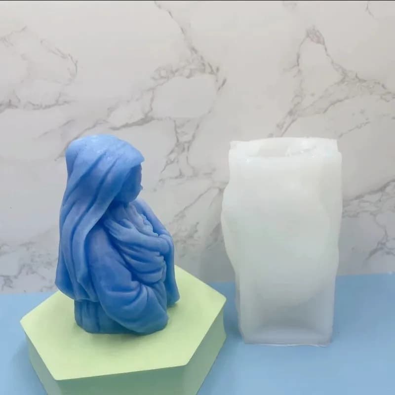 Stampo per Scultura - 1 Pezzo Stampo in Silicone per Candela Aromaterapica 'Abbraccio Materno', Decorazione Fai-da-Te per la Festa della Mamma in Gesso e Resina Epossidica