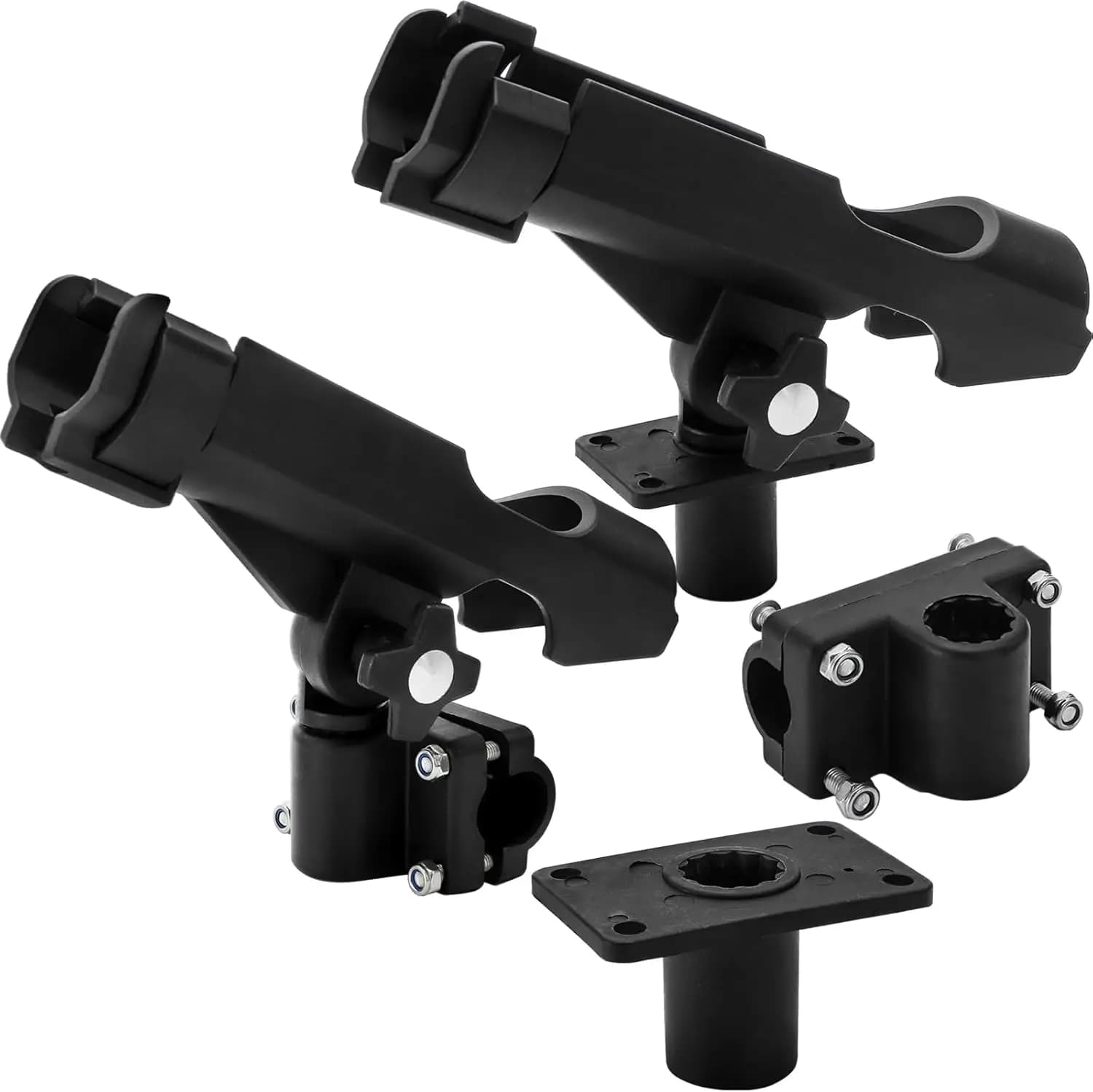 Confezione da 2 Portacanne da Pesca con Supporto Combinato, Regolabile a 360° ° per kayak, in ABS resistente