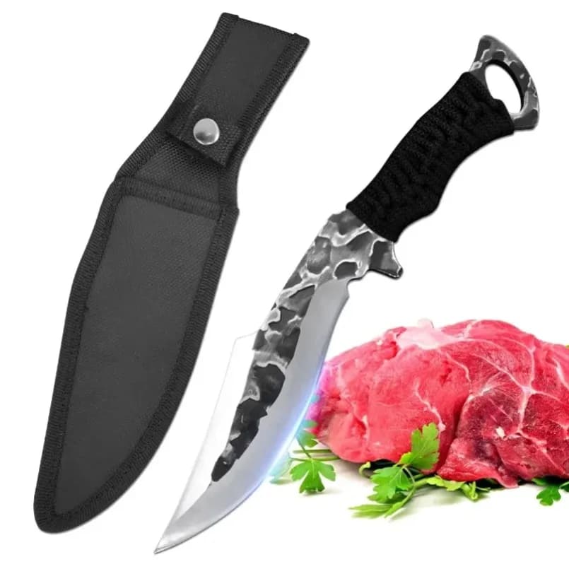 Mannaia per carne Coltelli da cucina per verdure Lama forgiata a mano Coltello per disosso da macellaio Affettare frutta Accessori per coltelli per filetti di pesce