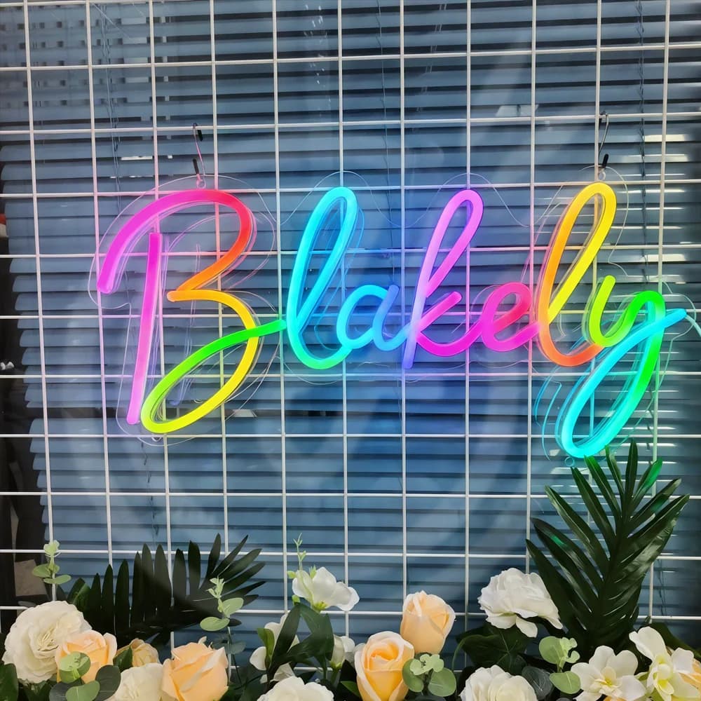Insegna al neon LED RGB personalizzata - Luce con nome personalizzato per matrimoni, feste, bar, decorazioni per la casa, regalo di compleanno, regalo personalizzato per adolescenti