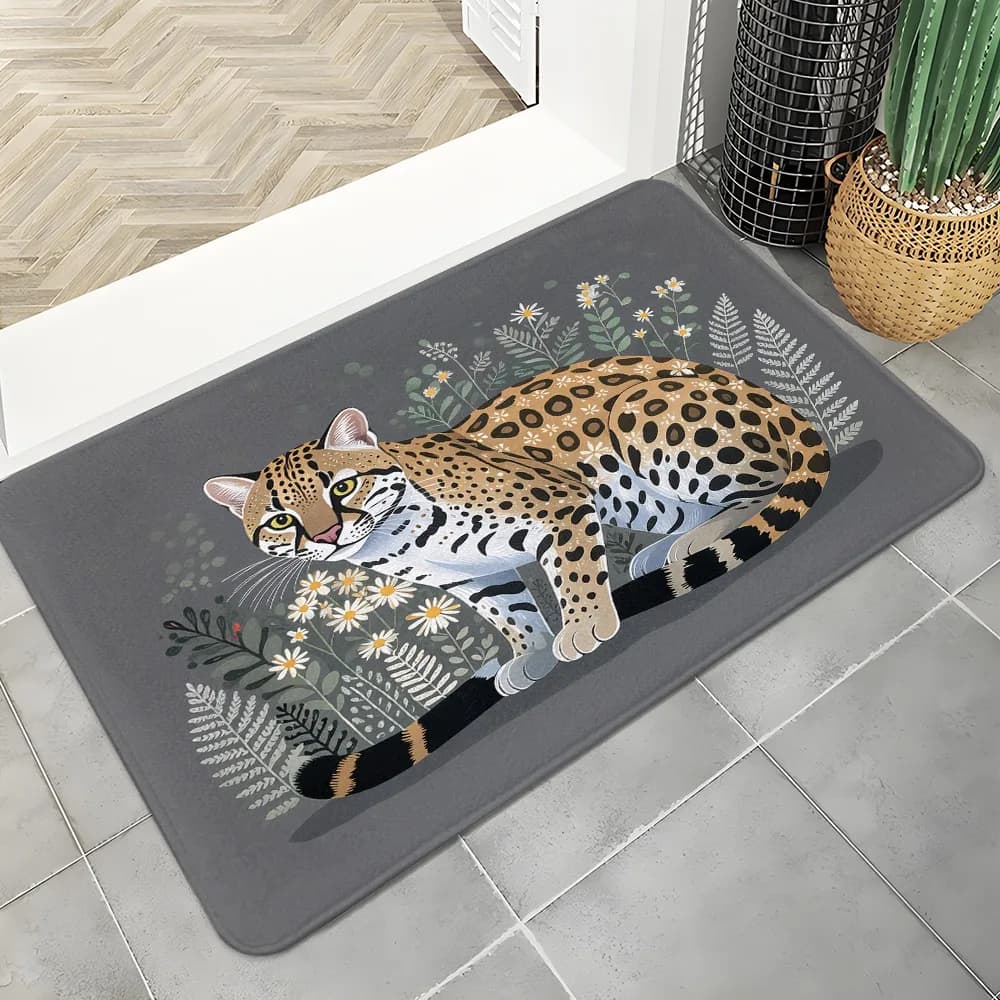 One Raptor-Themed Doormat, Suitable for Machine Washing, Ideal for Christmas And Halloween Decor, Perfect for Laundries, Living