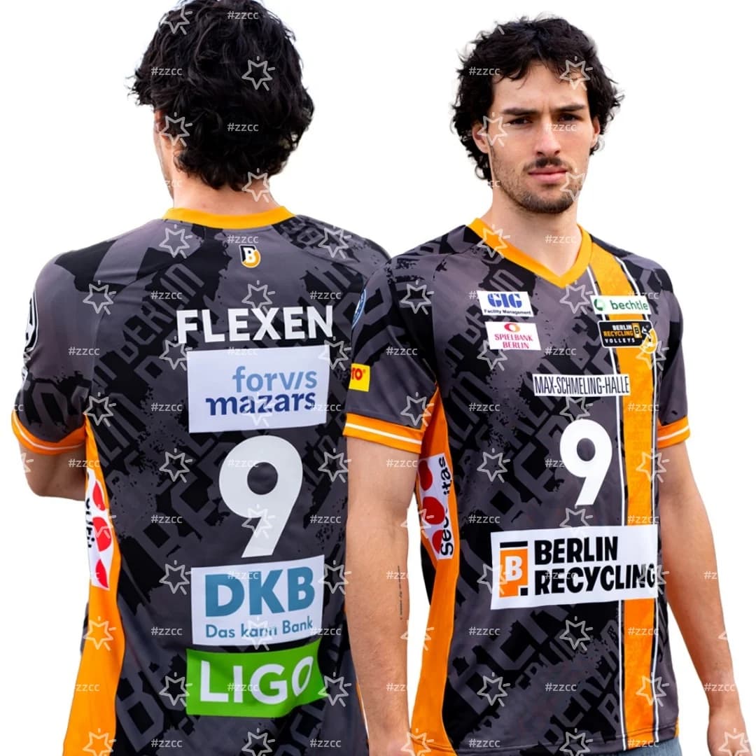 Maglia da pallavolo originale BR Volleys 25-26, modello Away, ad asciugatura rapida, per uomo, donna e bambino.