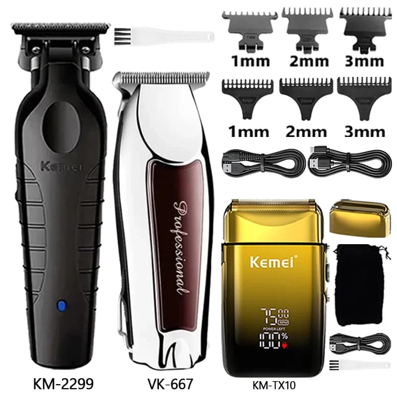 Hair Clipper Electric Shaver Cutting Machine KM-2299 KM-TX10 667 Long Life Hair Trimmer Powerful Power Hair Trimmer for Men