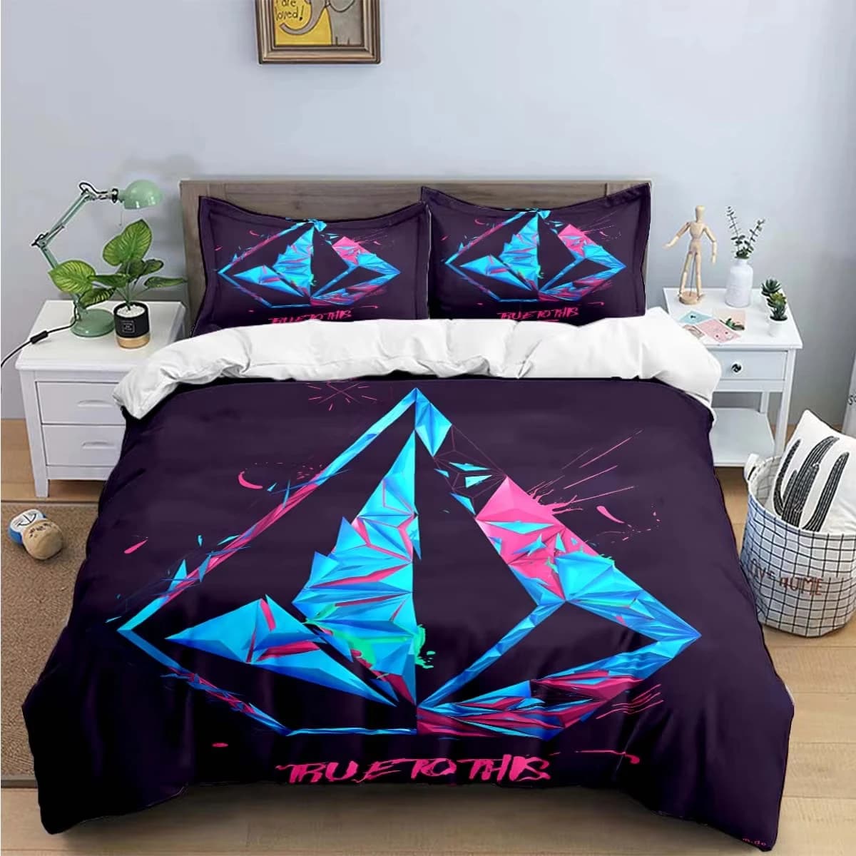 Nuovo V-VOLCOM Set di biancheria da letto con stampa 3d Set di forniture per letto squisito Copripiumino Set di trapunta Set di biancheria da letto Regalo di lusso Tessili per la casa