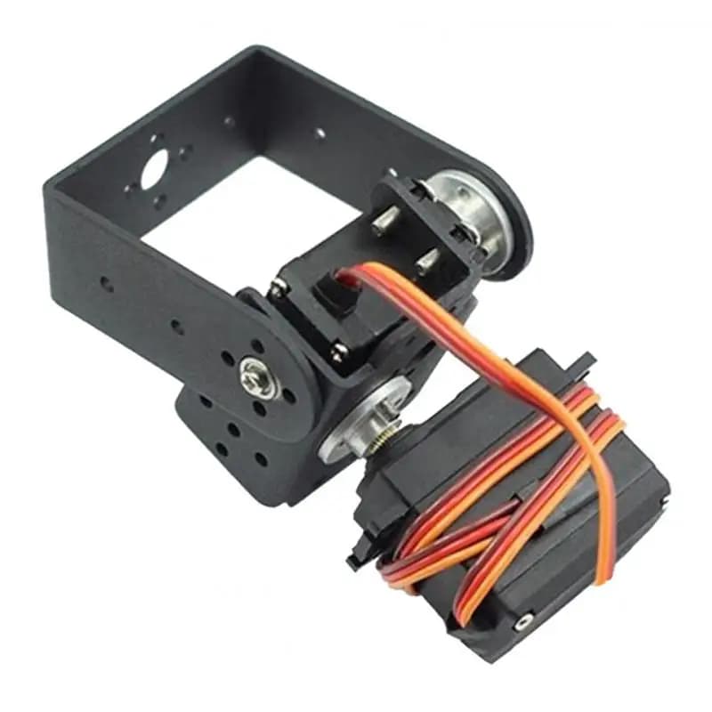 MG996 servomotor bracket with gear Gluten 2 DOF Alloy steering head to avoid obstacles of the Arduino project