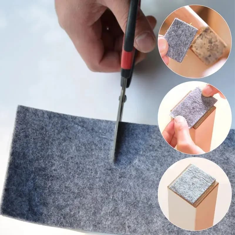Thickened Self Adhesive Furniture Felt Strips DIY Shape Sliding Pad Mute Felt Tape Table Chair Leg Floor Protector