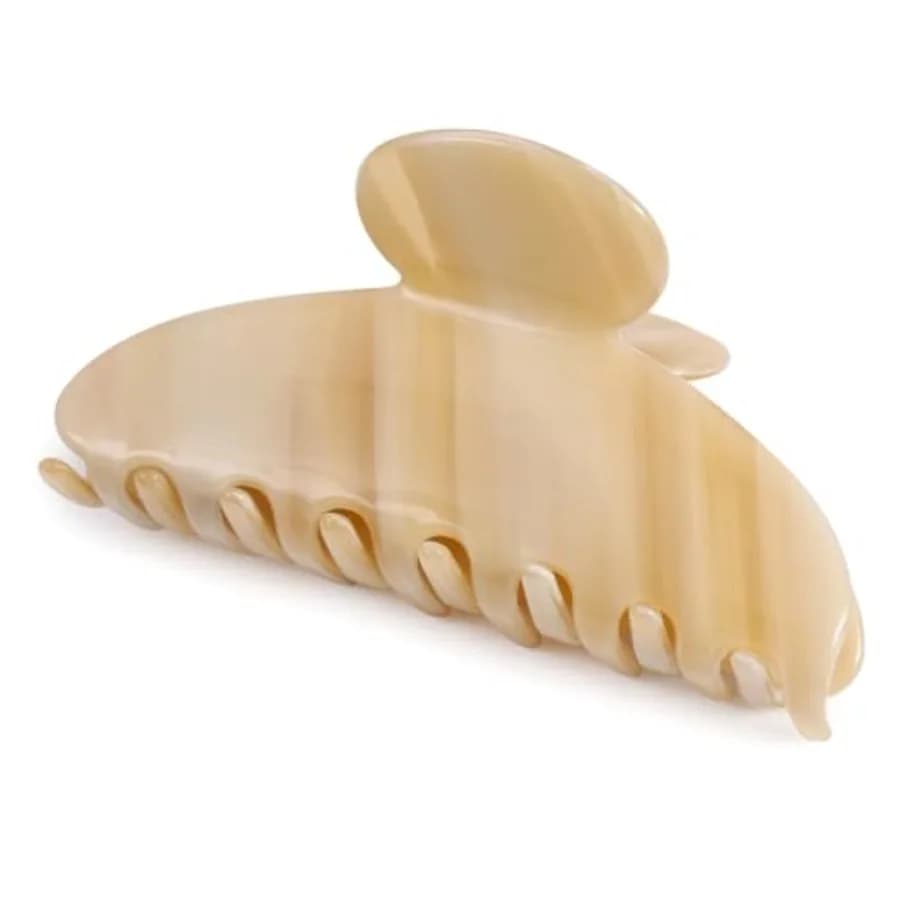 Daily party use: premium acetate hair claw clips in yellow, 4 inch, strong non-slip hold for thick hair, elegant gift-ready acc