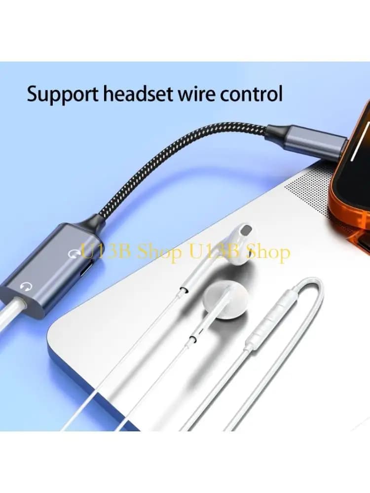 U13B Digital Music Converter USB C to 3.5Mm Music Headphone Adapter for Travel