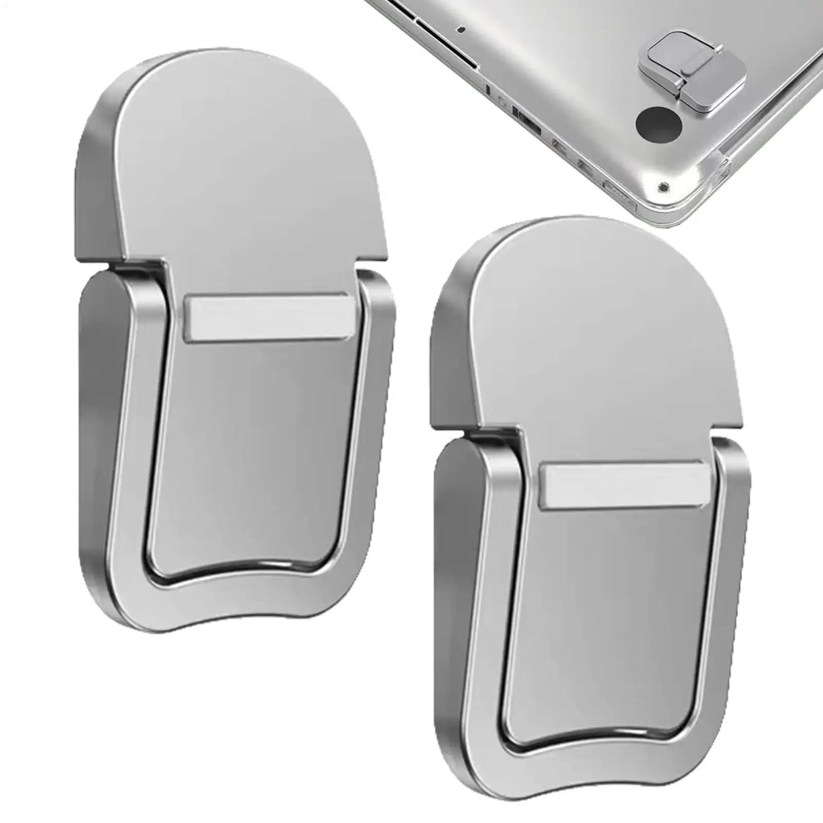 Supporto per laptop mini pieghevole da 2 pezzi, supporto portatile per tastiera con angoli regolabili, supporto invisibile autoadesivo per notebook