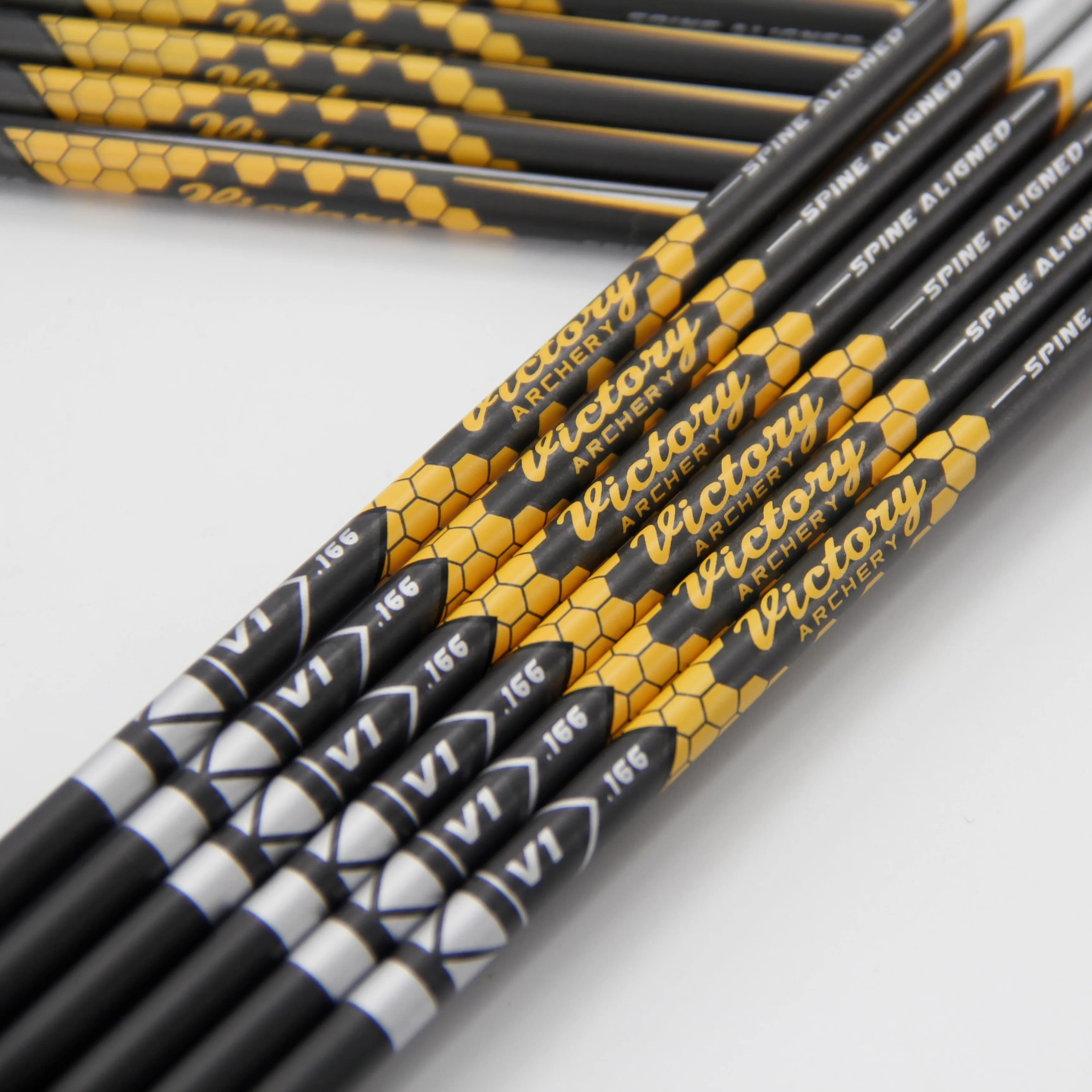 Victor Archery ID4.2mm VAP V1 Pure Carbon Arrows For Target Shooting Archery DIY Accessory Length 30.5Inch 12Pcs