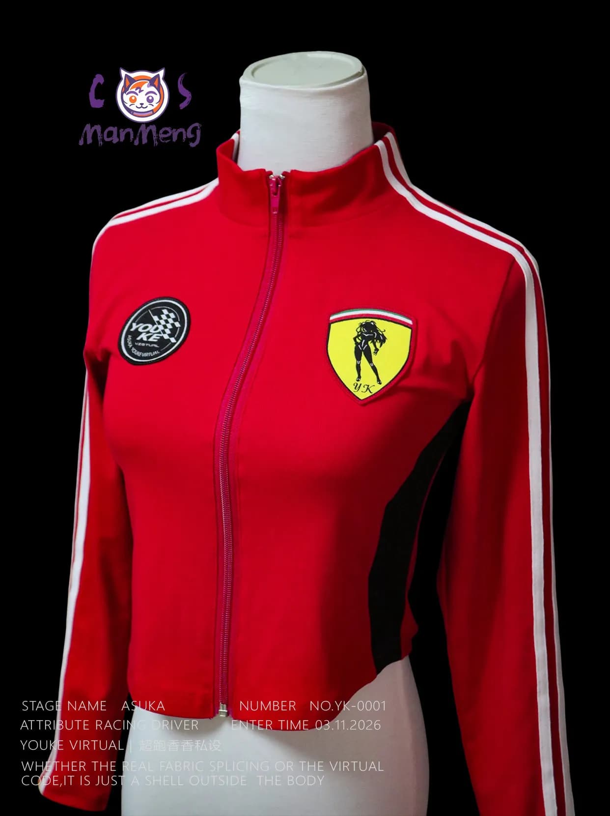 Costume cosplay Anime EVA Asuka Langley Soryu, giacca corta rossa da corsa, giacca casual da uomo e da donna per feste di Halloween