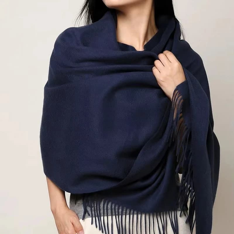 37Colors Solid Cashmere Scarf Women Thick Warm Winter Shawl Big Size Outdoor Pashmina Bufanda Windproof Scarves Christmas Gift