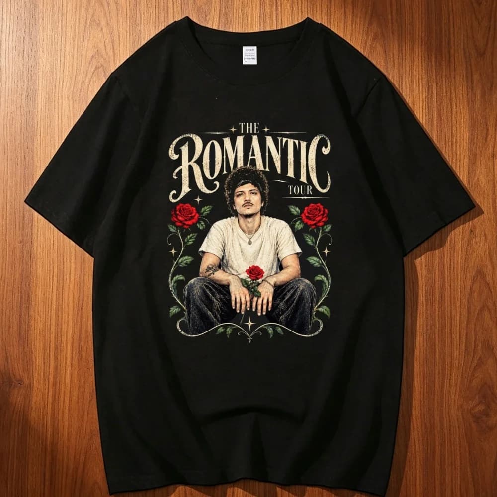 Bruno Mars cotton shirt men anime graphic 2000s Grunge Y2k Punk tshirt 2000s Graphic Punk Y2k Pop Culture Trendy
