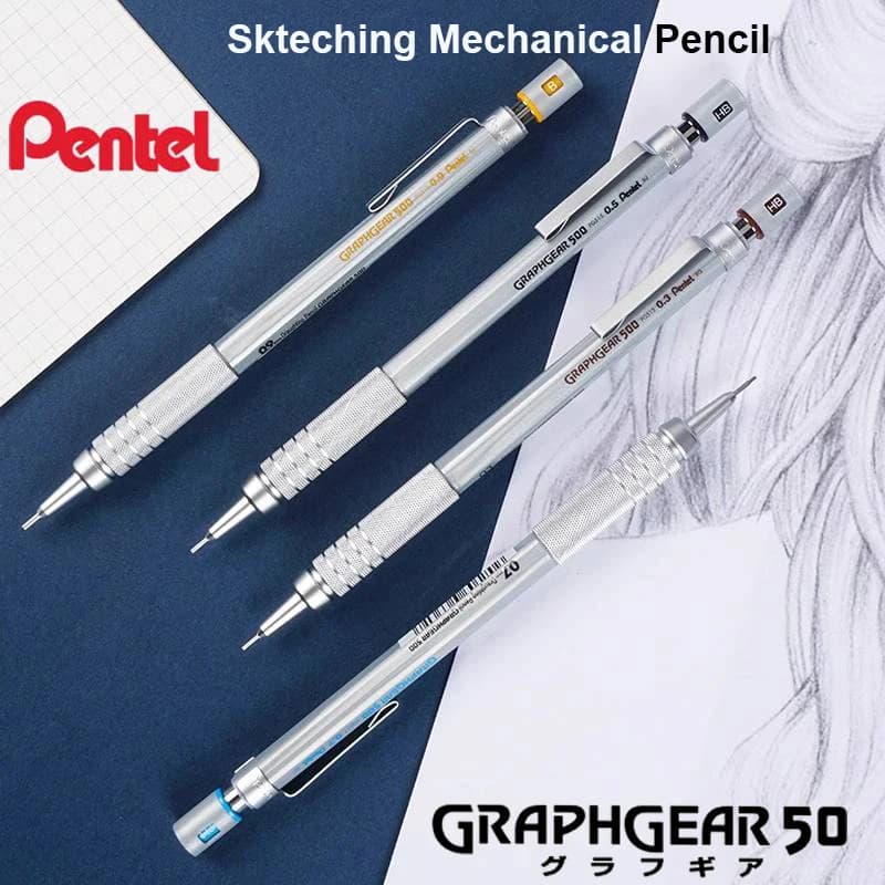 Pentel Matita meccanica GraphGear 500 Matite automatiche in piombo non infrangibile Penna da disegno professionale per fumetti artistici Forniture utili per la scuola