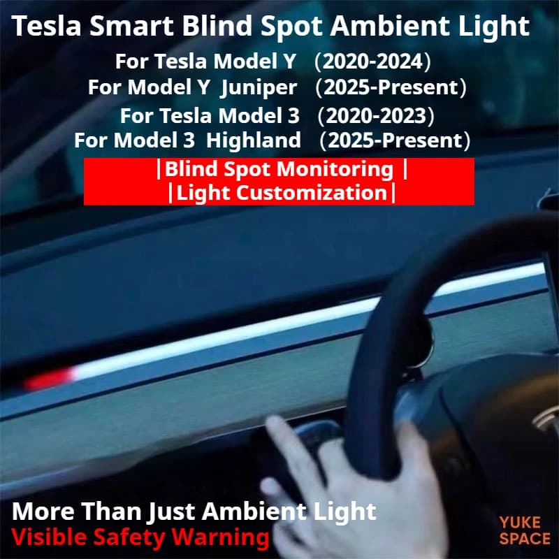 Intelligent Air Vent Ambient Light System Blind Spot Monitoring BSD System for Tesla Model Y Juniper 2025+ /3 2017-2026 Highland