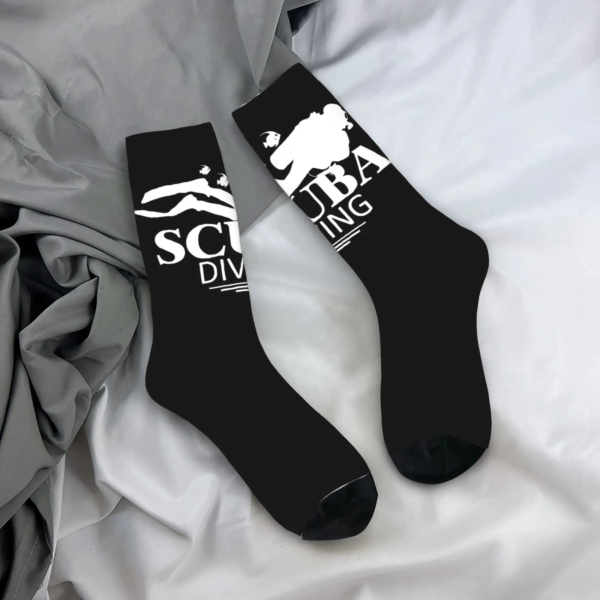 Calzini Personalizzati Divertenti per Immersioni Subacquee, Unisex, alla Moda, con Stampa 3D