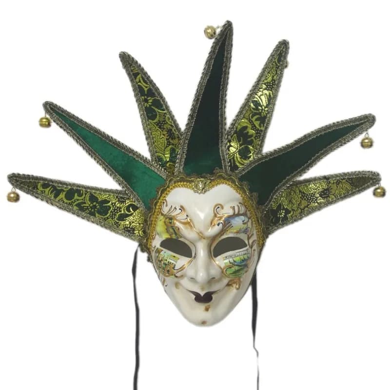 Le Cool Carnival Halloween Masquerade Italian Venetian Mask Full Face Men's Antique-Style Holiday Party Decoration