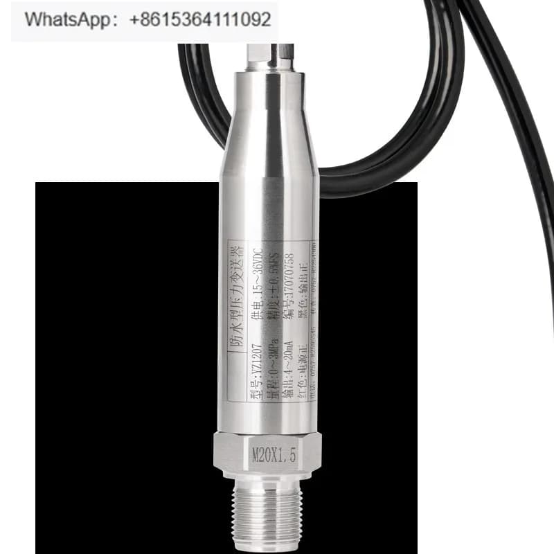 Trasmettitore di pressione impermeabile IP68 Linea di uscita esterna antipioggia Sensore di pressione al silicio a diffusione sommergibile