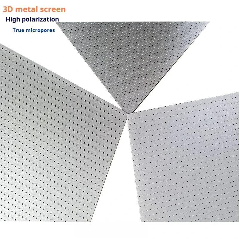 High Quality Sound Acoustic Transparent Projector Screen Customized Size Perforated Silver Grey 0.5cm 3D Screen for Home,Theater