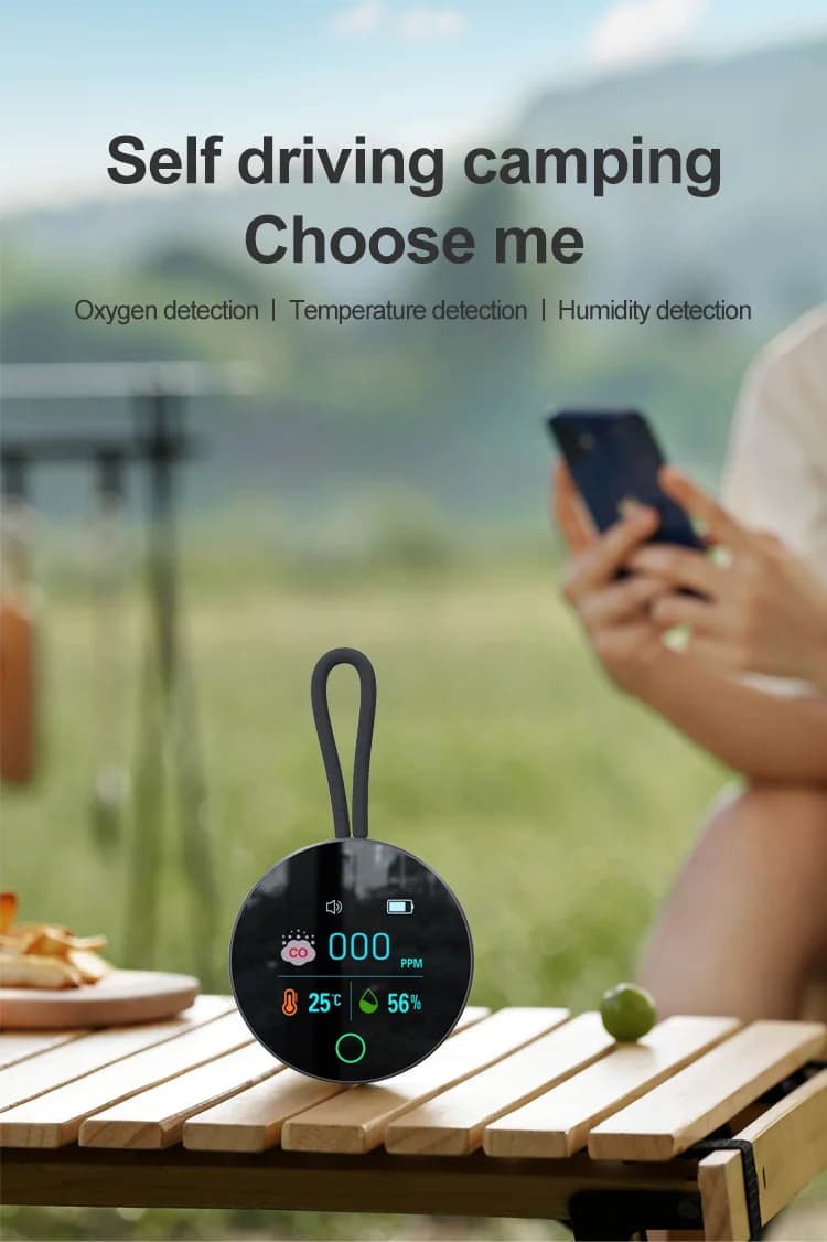 Portable RV Camping Carbon Monoxide CO Detector Car Home Travel Air Quality Monitor Detector