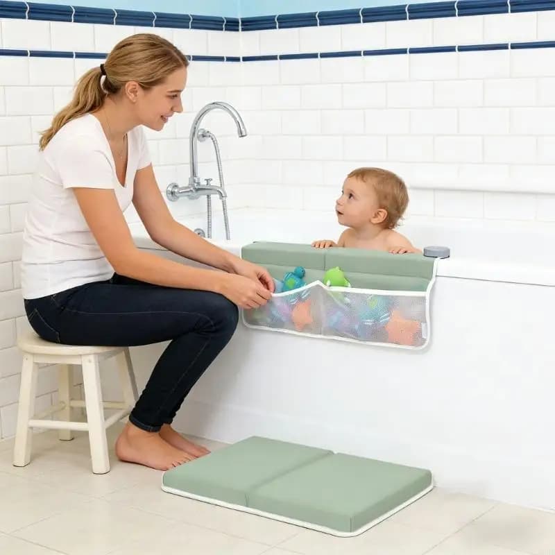 Set tappetini per il bagnetto in ginocchio, concentrati e confortevoli, che forniscono assistenza gomito e scarico della