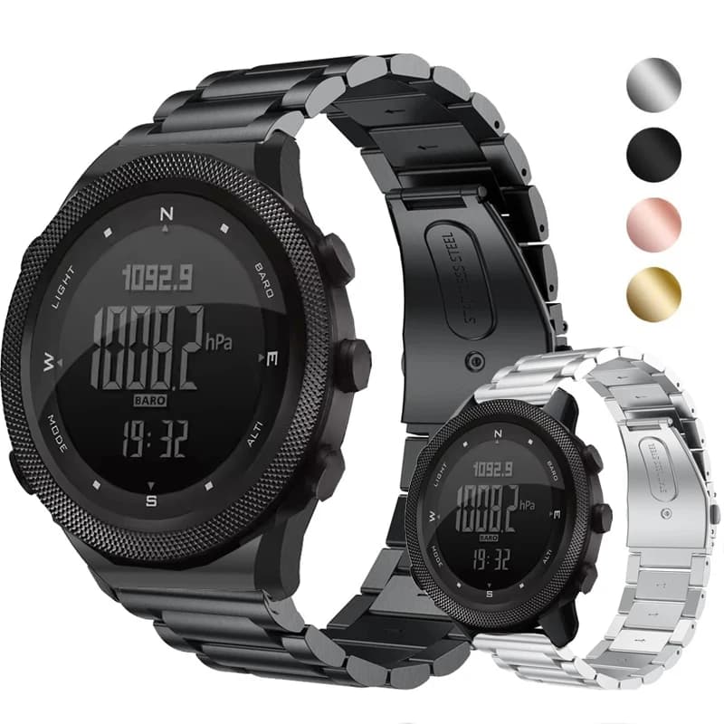 Cinturino per orologio per NORTH EDGE APACHE-46 Smart Watch Smartwatch Cinturino in acciaio inossidabile per cinturino in metallo Correa APACHE 46