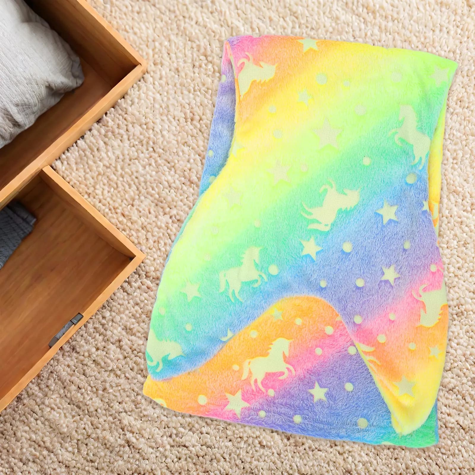 Children's mermaid blanket, soft flannel blanket that lights up in the dark, cozy sleeping bag for girls, birthday, Christmas, Halloween