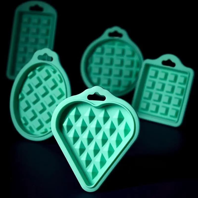 Set di 5 Stampi in Silicone per Waffle, Colore Solido, per Friggitrice ad Aria, Grado Alimentare, Accessori da Cucina per Pasticceria