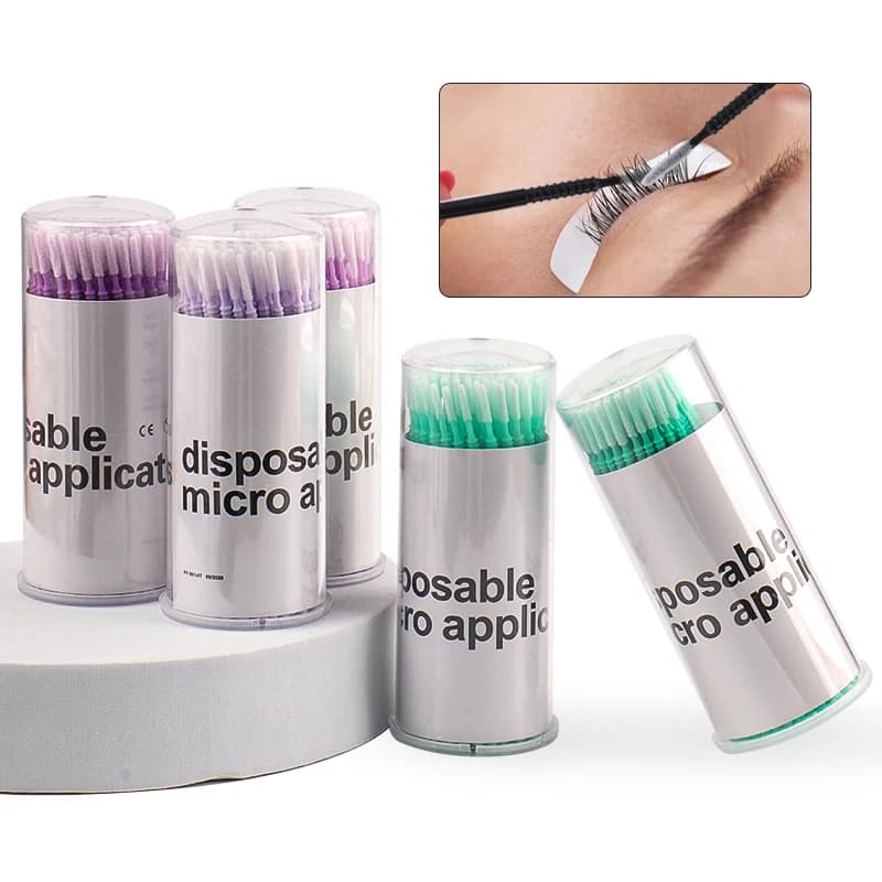 100 pcs disposable spiral handle micropennello mascara wands micro brush applicator lashes extension eyelashes makeup tools