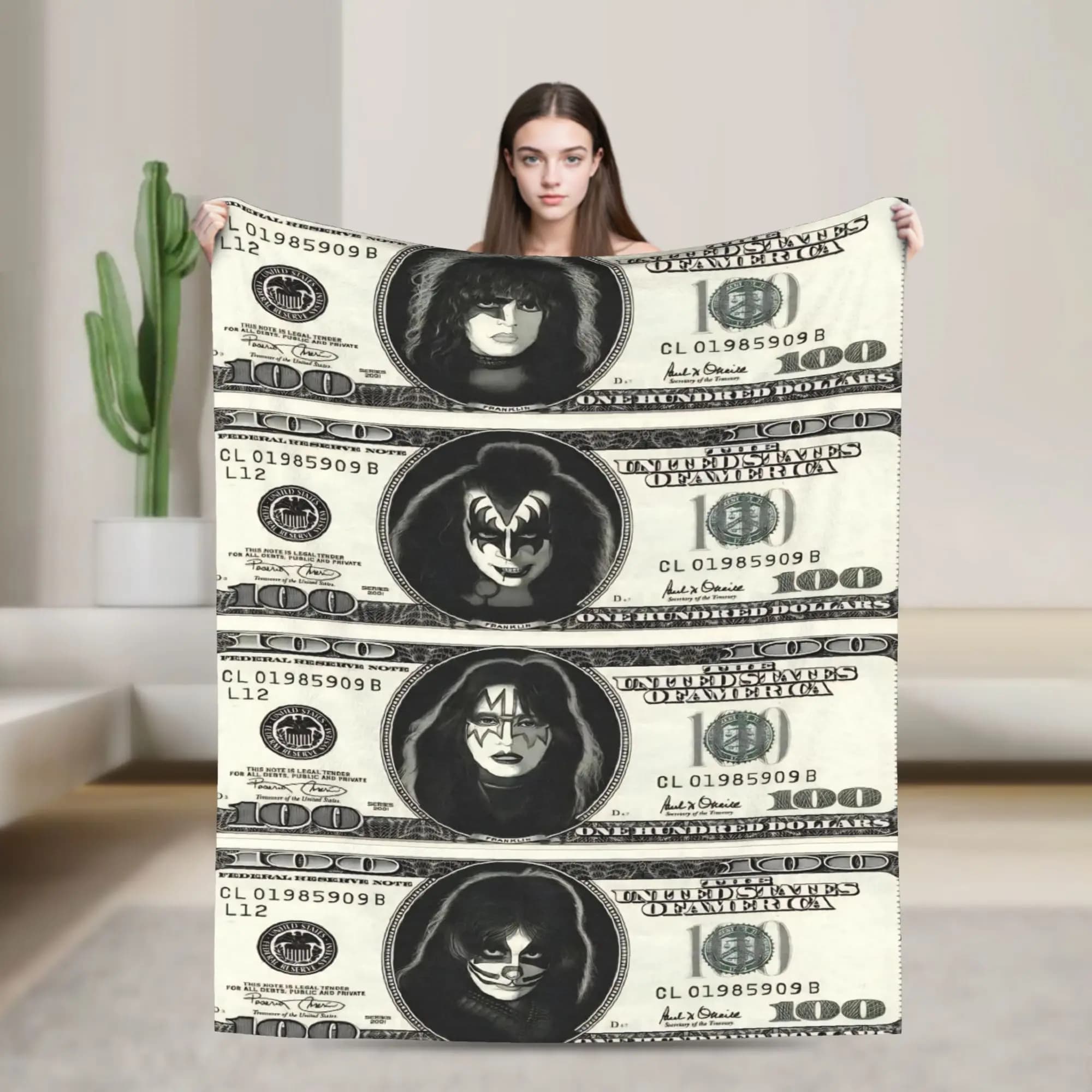 Kiss American Rock Music Band Coperte super calde Ace Frehley Guitarrista Peluche Coperta Sedia Copriletto in flanella Copridivano