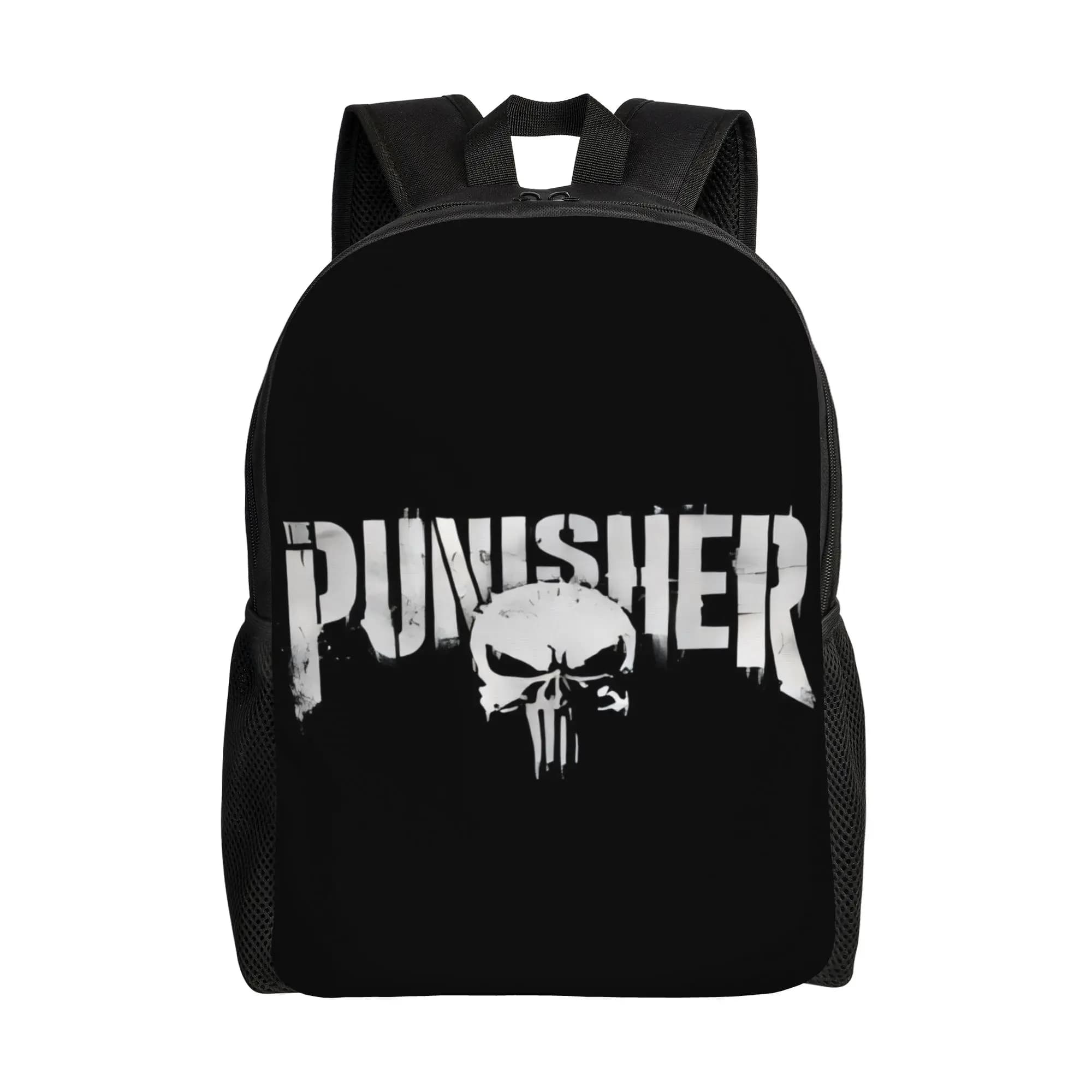 Zaino Punisher per il ritorno a scuola, zaino Marvel per impiegati, zaino alla moda