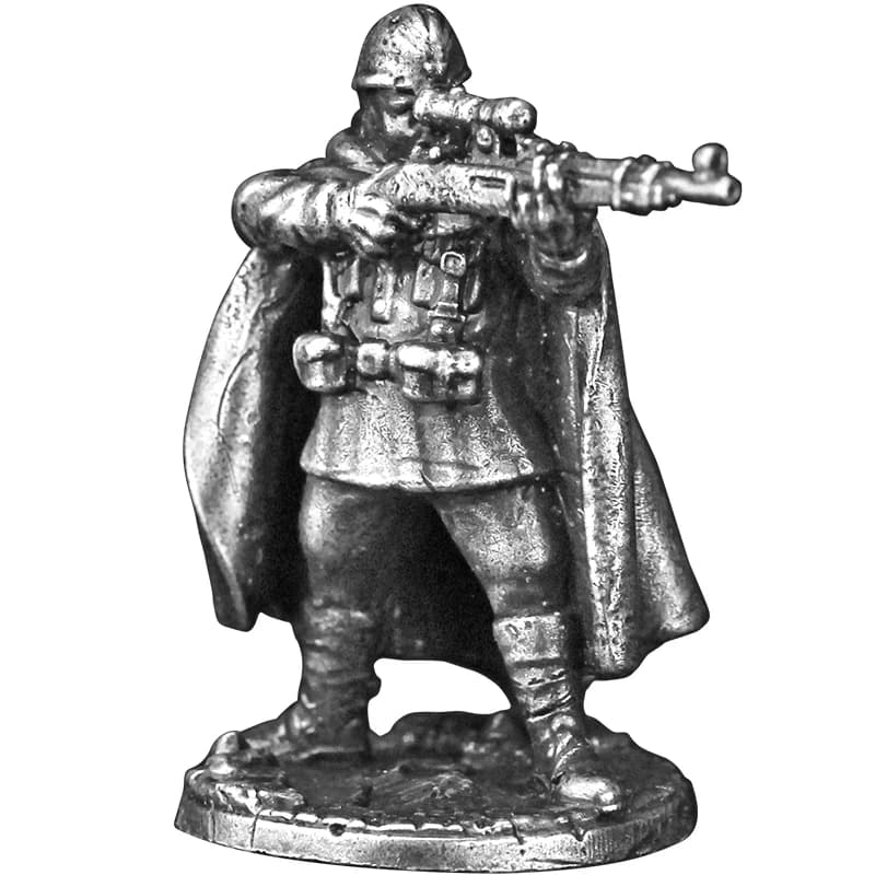 Metallo militare Seconda Guerra Mondiale Soldato dell'esercito sovietico Action Figure Ornamento in miniatura Modello Gioco da tavolo Pezzo Giocattolo da collezione