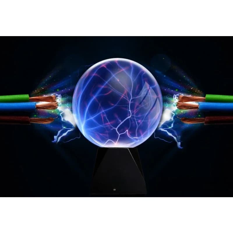 Sfera di fulmine Sfera di ioni da 4-8 pollici Sfera luminosa simula la bobina di Tesla Luce rossa blu Luce di vetro di 15 cm di diametro