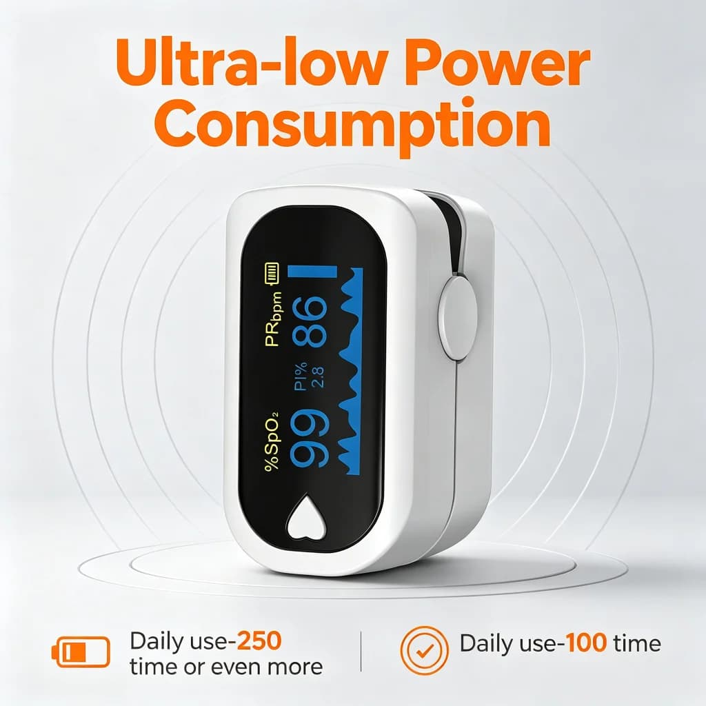 Pediatric Medical Infant Finger Pulse Oximeter Neonatal SpO2 Blood Oxygen Saturation Meter for Children Kids
