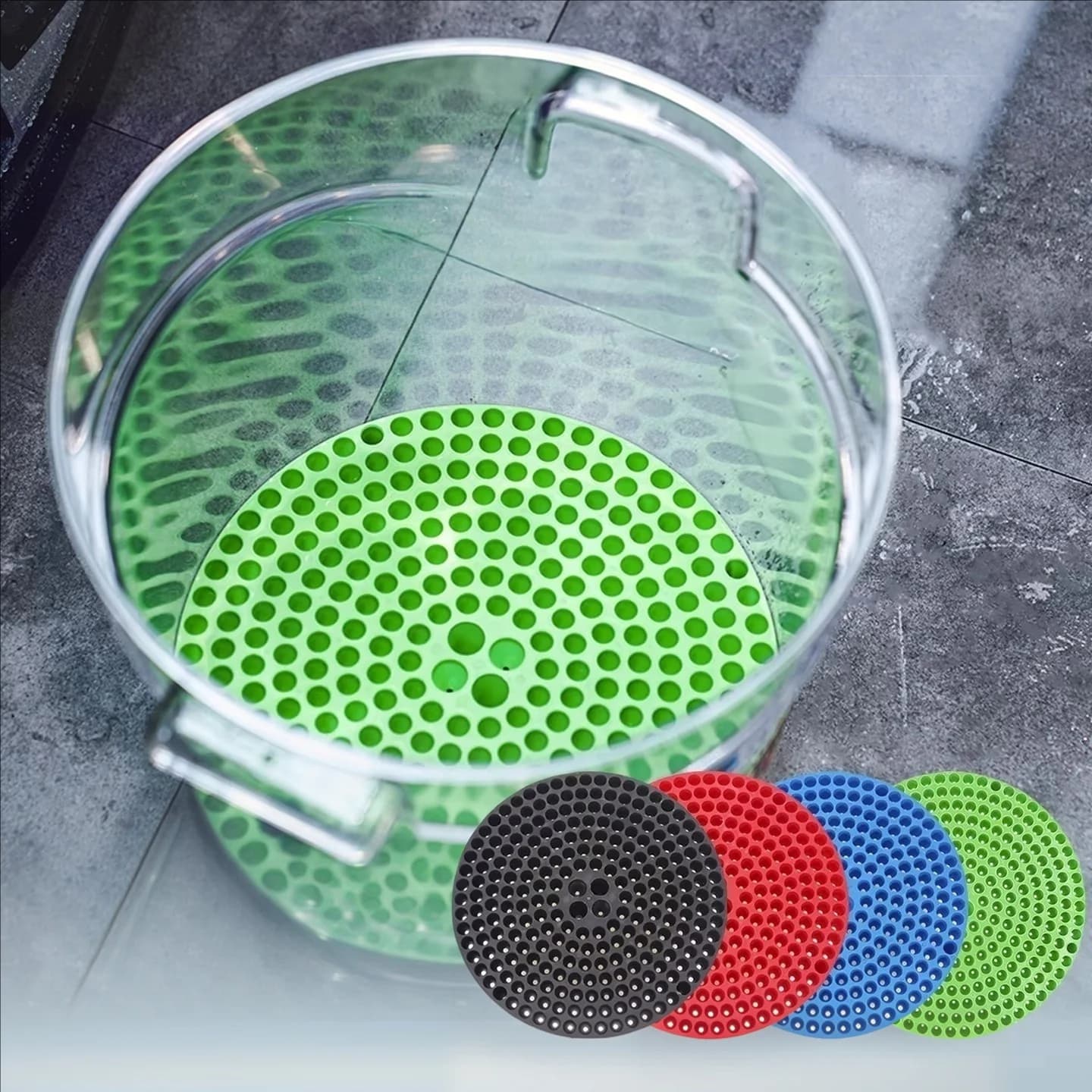 Inserto Griglia Antisabbia, Filtro Antisabbia, Rete di Protezione per Lavaggio Auto, Strumento di Pulizia, Inserto in Plastica Antigraffio per Secchio di Lavaggio