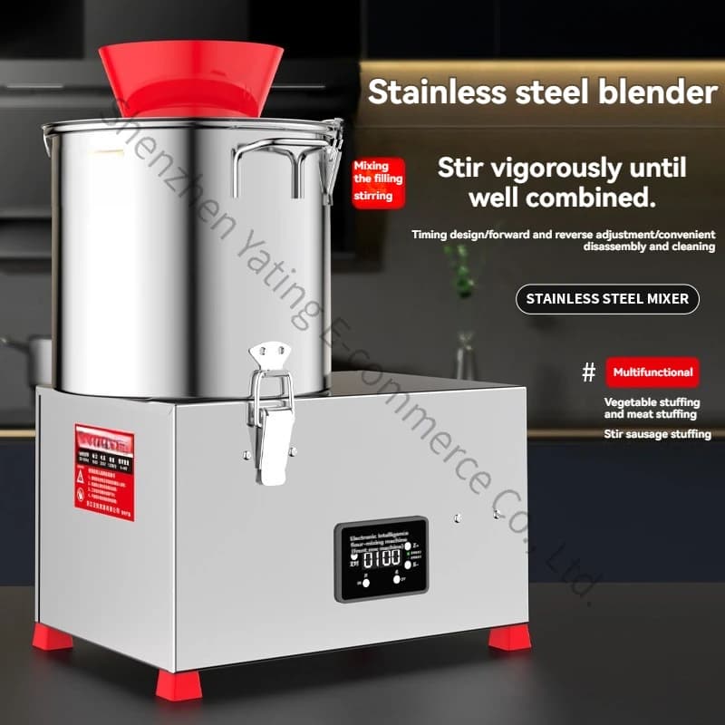 450type 2200w Commercial Blender Sausage Stuffing Machine Enema Sausage Buns Dumplings Meat Stuffing Fish Ball Stuffing