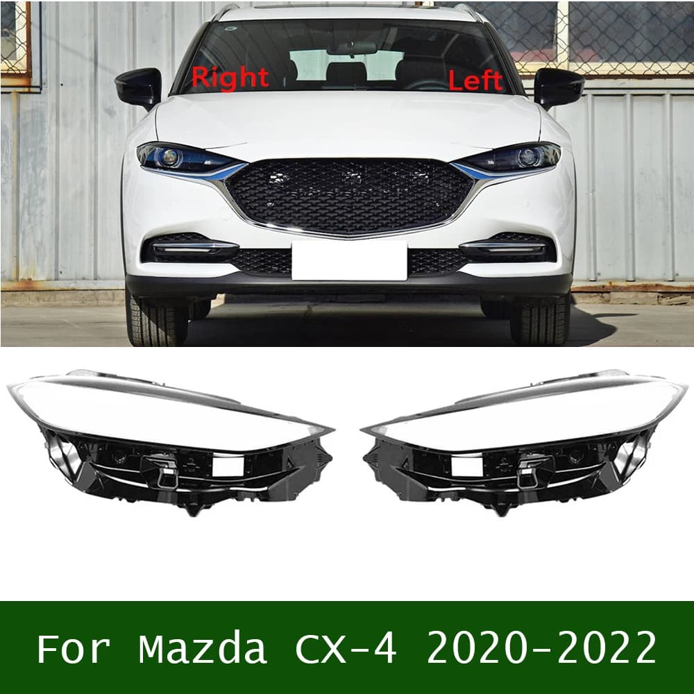 For Mazda CX-4 2020-2022 Front Headlamp Cover Lampshade Lamp Shell Masks Headlight Shade Lens Plexiglass