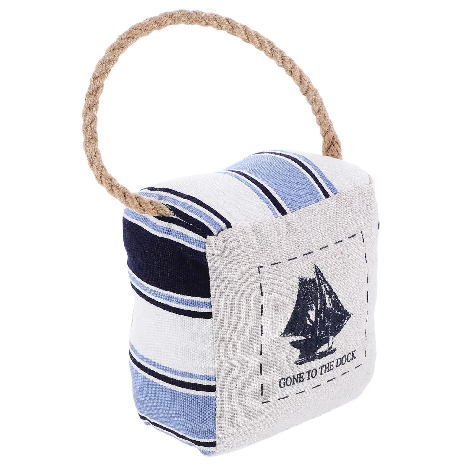 Fabric Mediterranean Door Stopper Sand Filled Decorative Indoor Bedroom Bathroom Room Floor Protector Nautical