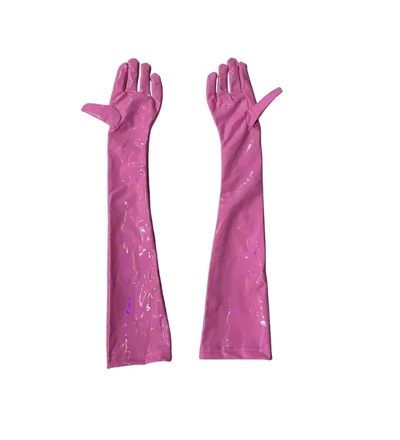 Guanti stretti per guanti Clubwear Cosplay Dance Party Accessori per costumi di scena Guanti in lattice PVC Accessorio per cosplay