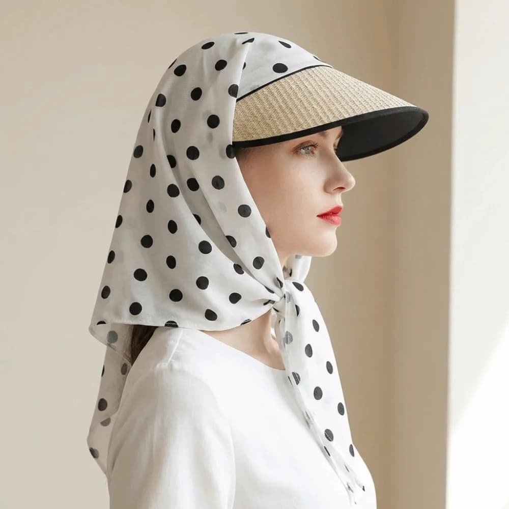 Casual Korean Style Headscarf Baseball Hat Print Y2k Scarf Baseball Cap Sunscreen Hair Scarf Headscarf Hat Street