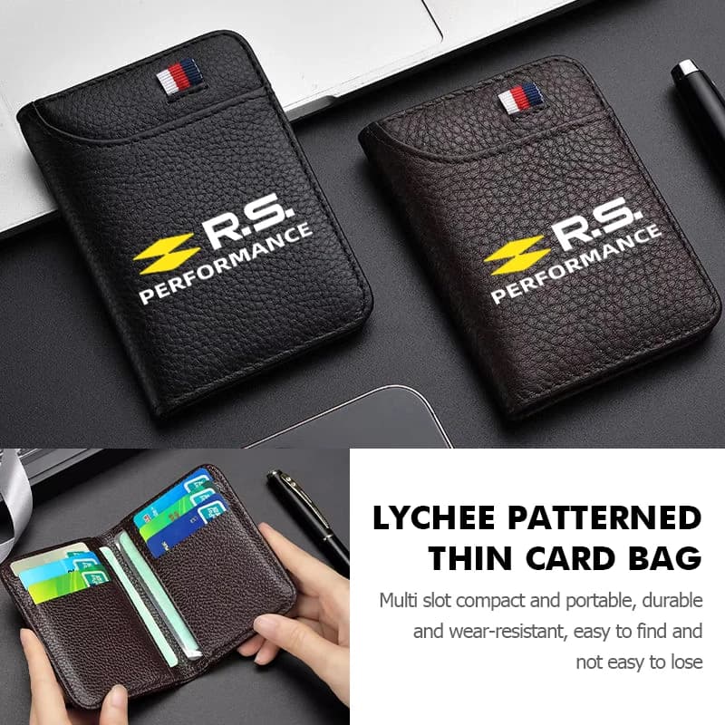 Portable Business Soft Leather Thin Wallet Credit Card Storage For Renault Clio Arkana Captur Twingo Talisman RS Logan Duster