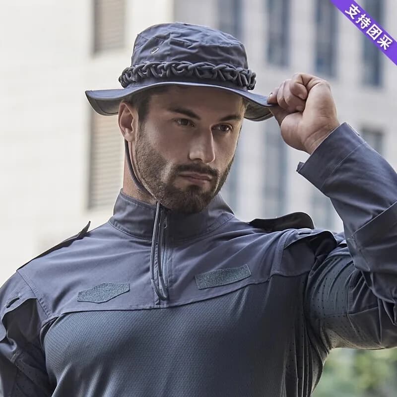 Cappello Tattico Boonie da Uomo, Cappello Traspirante Parasole Leggero per Allenamento all'Aperto, Caccia e Campeggio