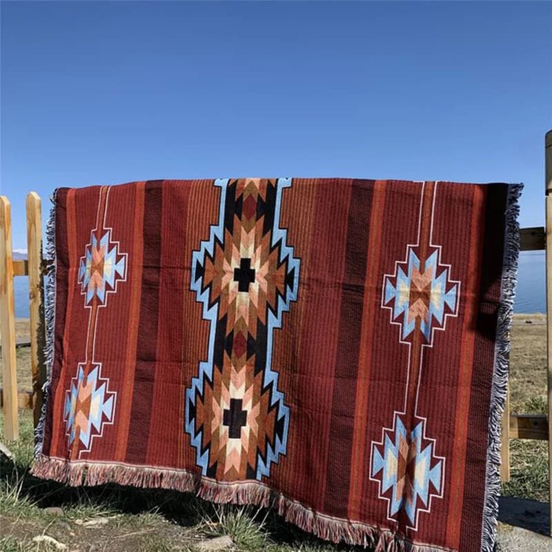Coperte Vintage Bohemian Knit Throw Thread coperta letto divano Plaid morbido asciugamano letto Plaid arazzo copriletto tovaglia Cobertor